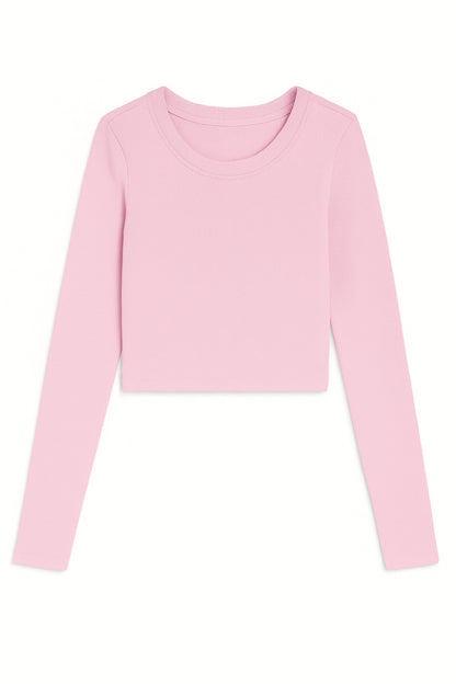 TWEEN LIVI SOLID RIBBED LONG SLEEVE TEE