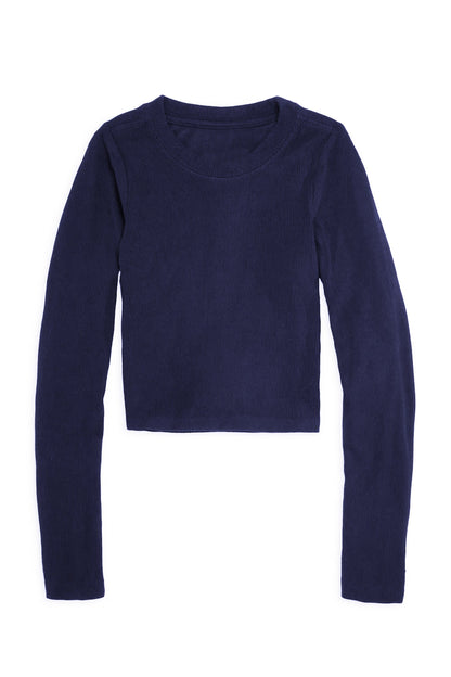 TWEEN LIVI SOLID RIBBED LONG SLEEVE TEE