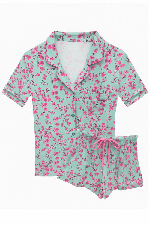 KATIEJ X ARIZONA ICED TEA JUNIOR LYNN PRINTED LOUNGE SHORT SET