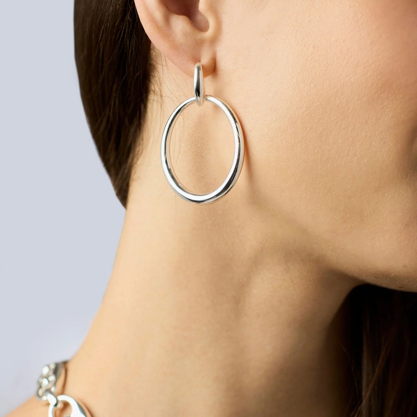 Laguna Doorknocker Earring - Silver