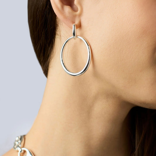 Laguna Doorknocker Earring - Silver
