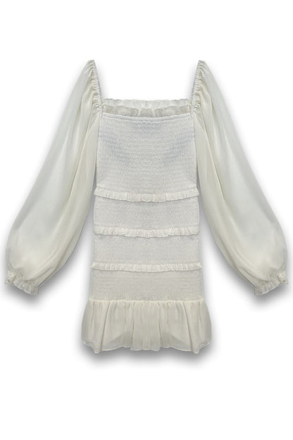 TWEEN LAILA SOLID DRESS WITH SHEER SLEEVES