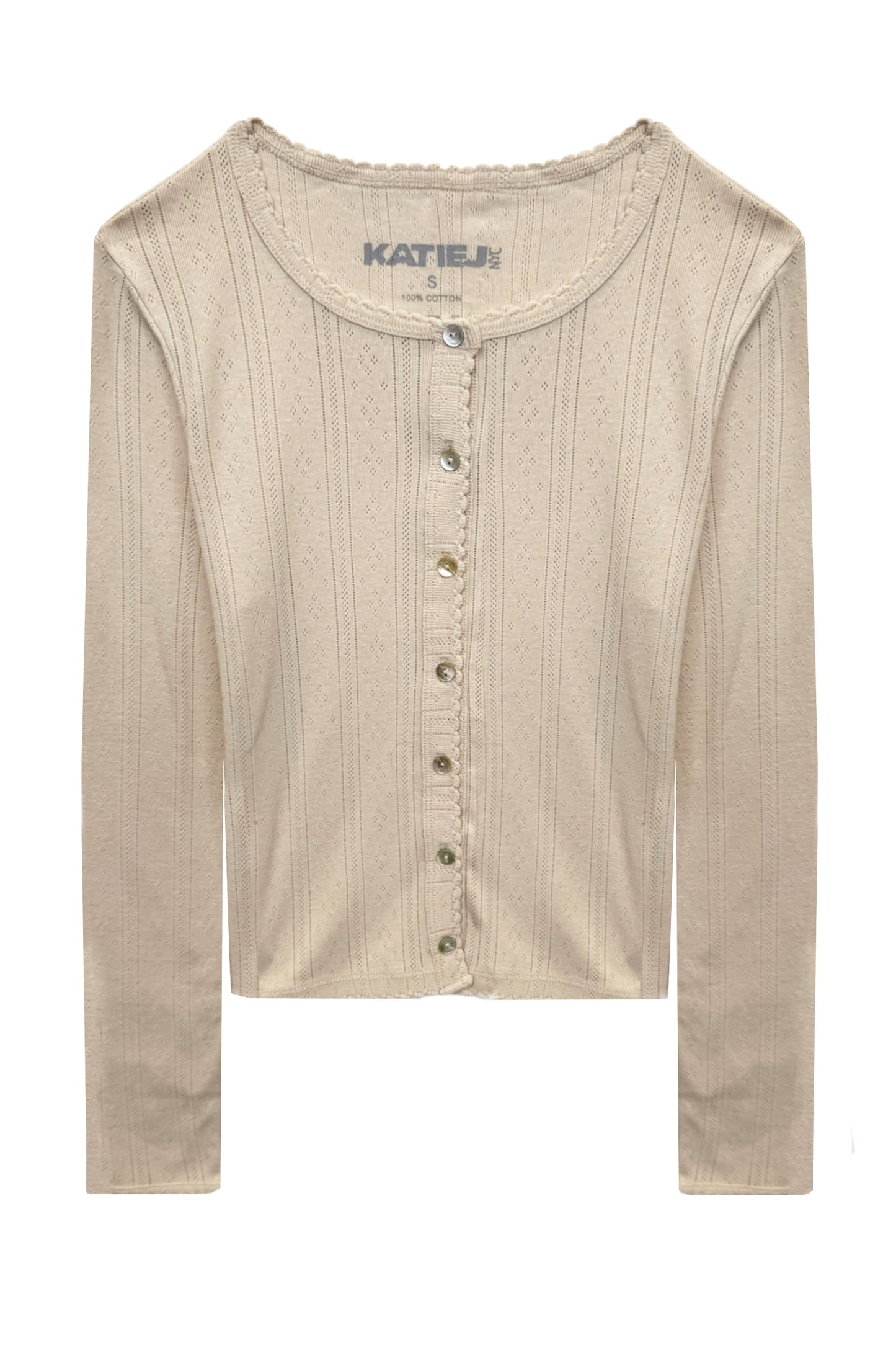 JUNIOR MARINA SOLID POINTELLE BUTTONDOWN