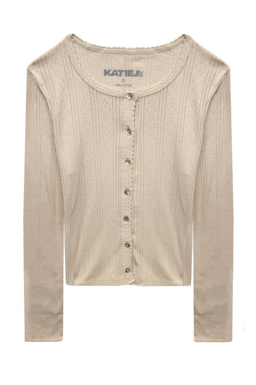 JUNIOR MARINA SOLID POINTELLE BUTTONDOWN