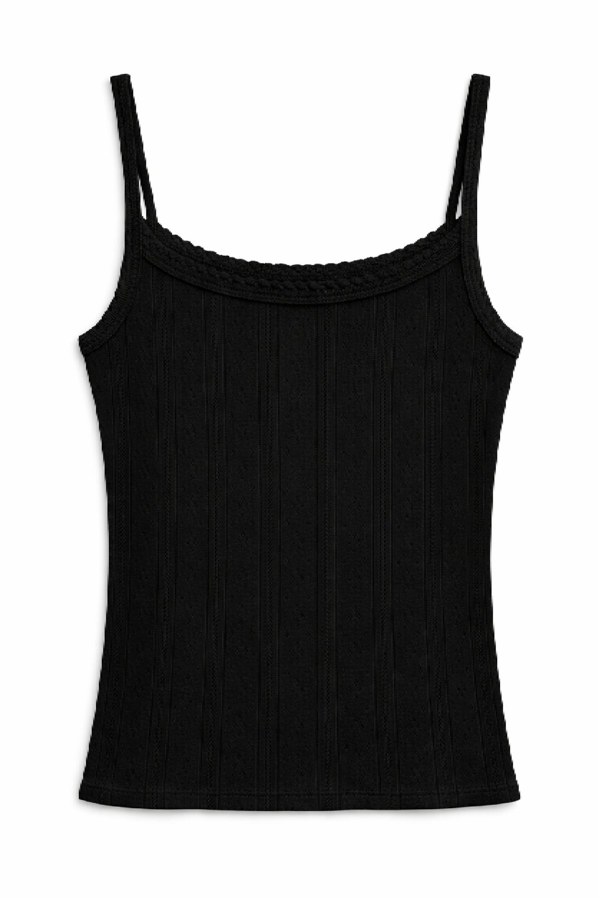 TWEEN MARINA SOLID POINTELLE TANK TOP