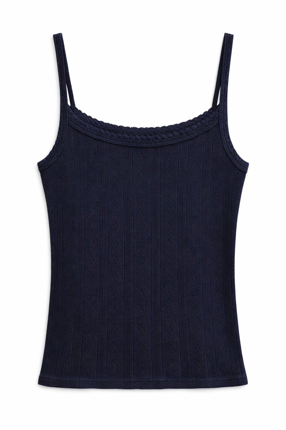 TWEEN MARINA SOLID POINTELLE TANK TOP