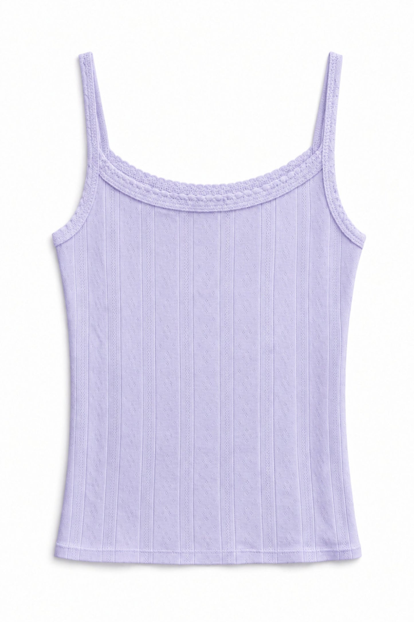 TWEEN MARINA SOLID POINTELLE TANK TOP