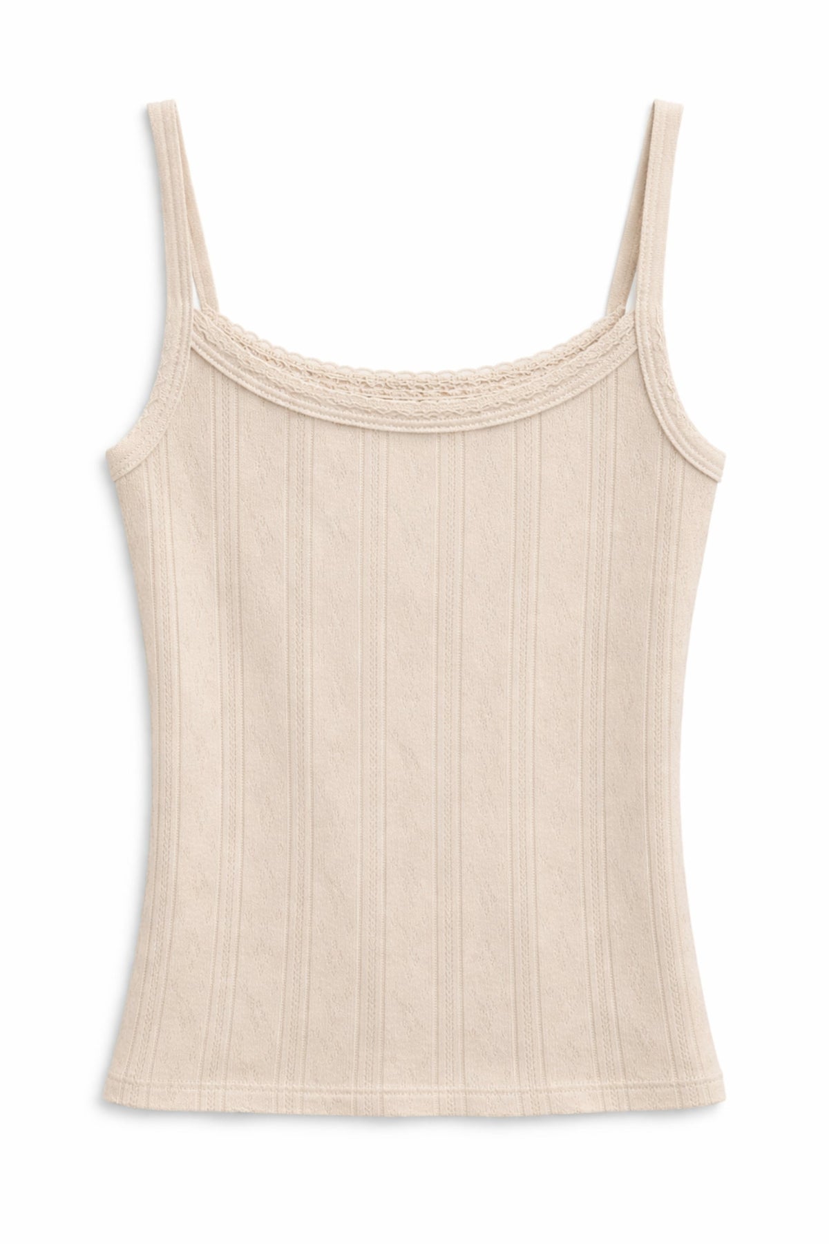 TWEEN MARINA SOLID POINTELLE TANK TOP