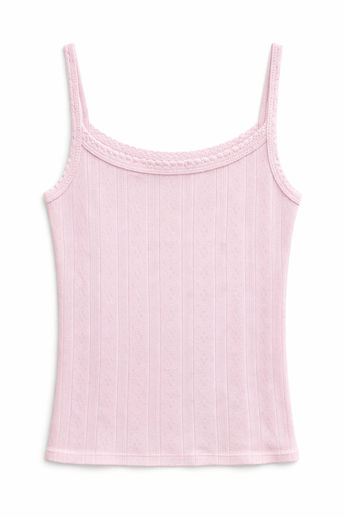 TWEEN MARINA SOLID POINTELLE TANK TOP