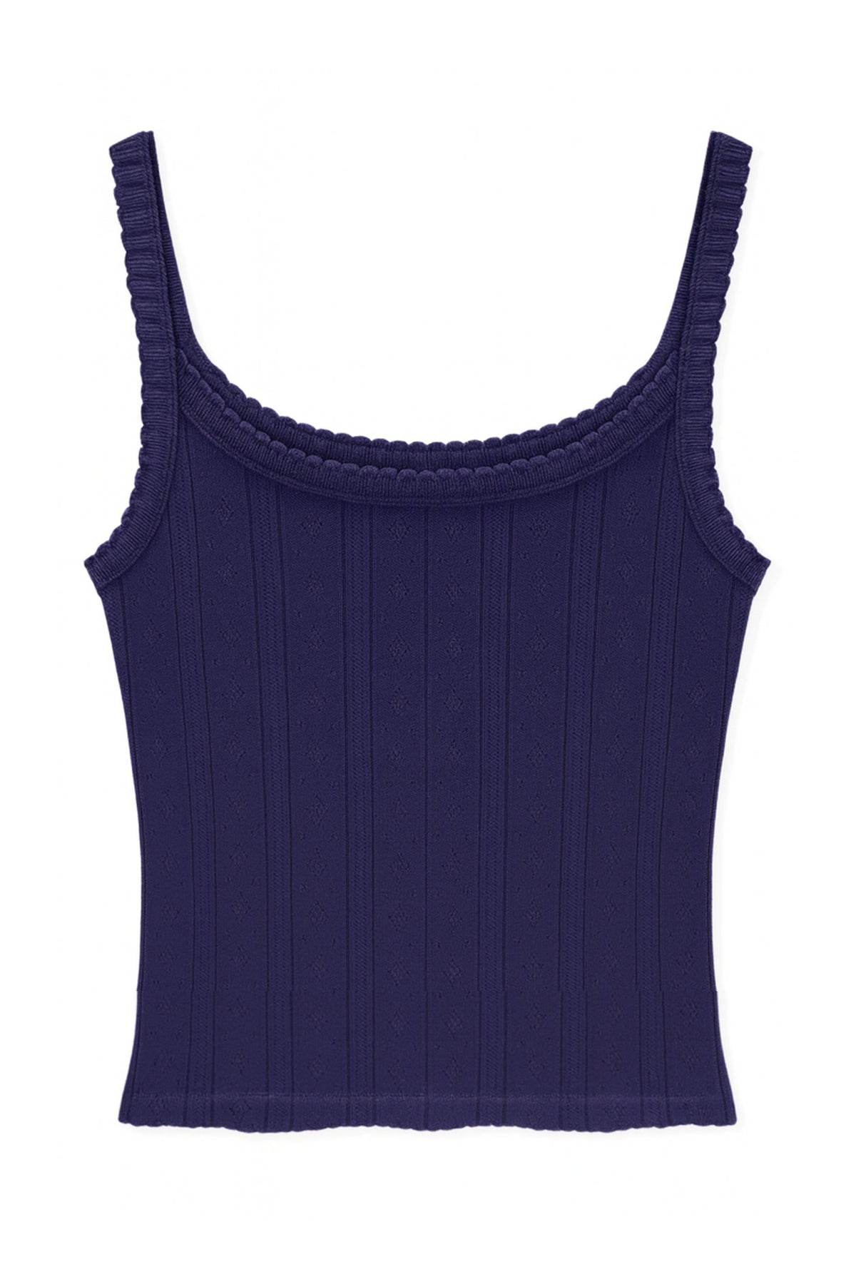 TWEEN MARINA SOLID POINTELLE TANK TOP