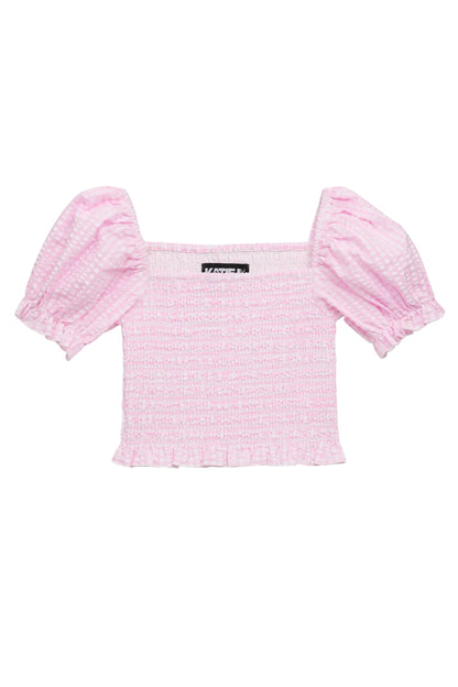 TWEEN MARLEE PRINT PUFF SLEEVE TOP - FINAL SALE