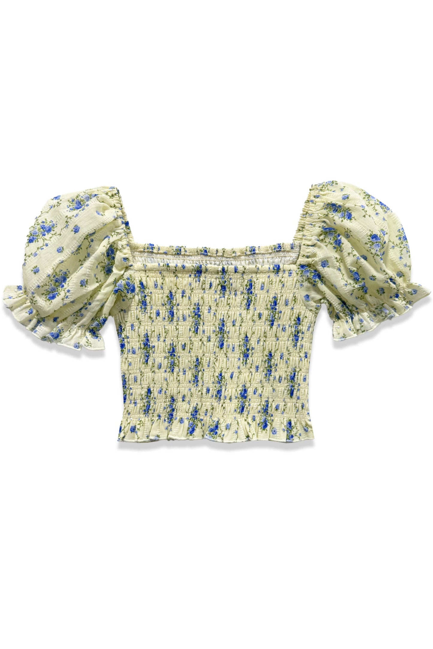 TWEEN MARLEE PRINT PUFF SLEEVE TOP - FINAL SALE