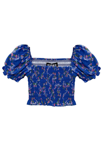 TWEEN MARLEE PRINT PUFF SLEEVE TOP - FINAL SALE