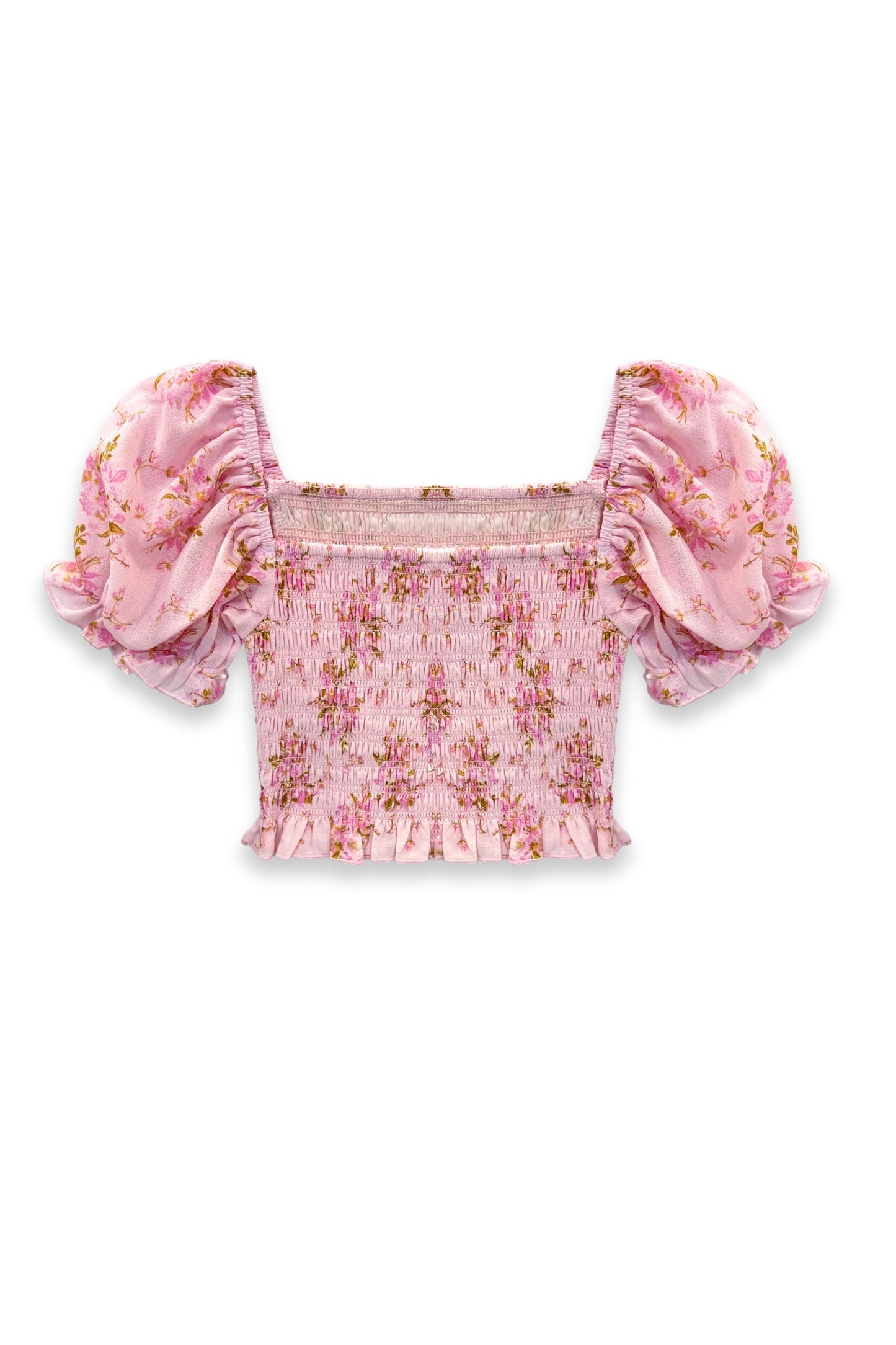 TWEEN MARLEE PRINT PUFF SLEEVE TOP - FINAL SALE
