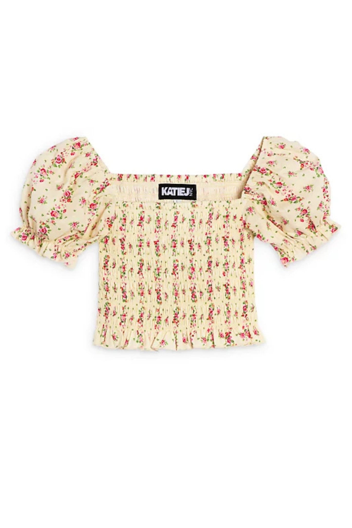 TWEEN MARLEE PRINT PUFF SLEEVE TOP - FINAL SALE