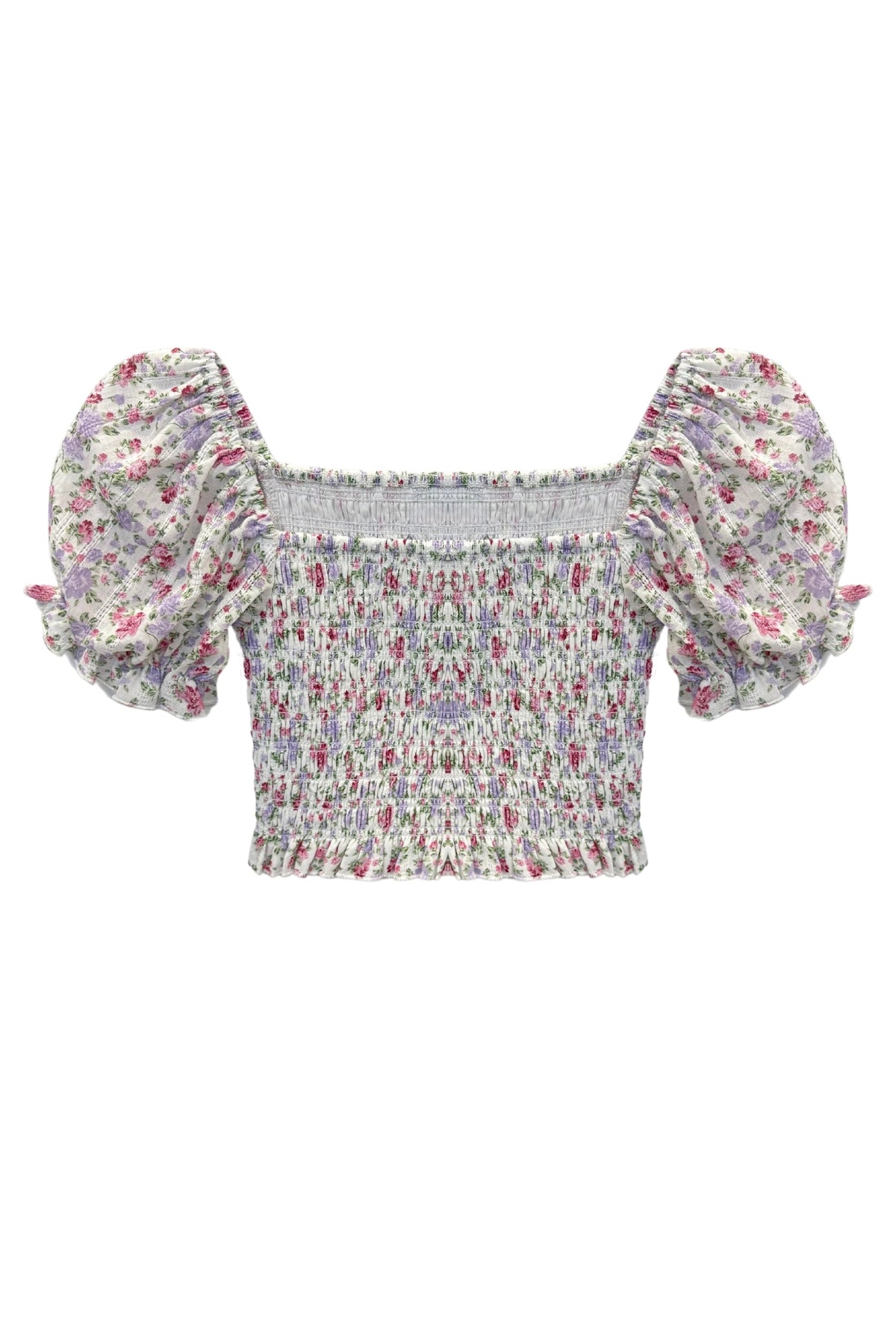 TWEEN MARLEE PRINT PUFF SLEEVE TOP - FINAL SALE