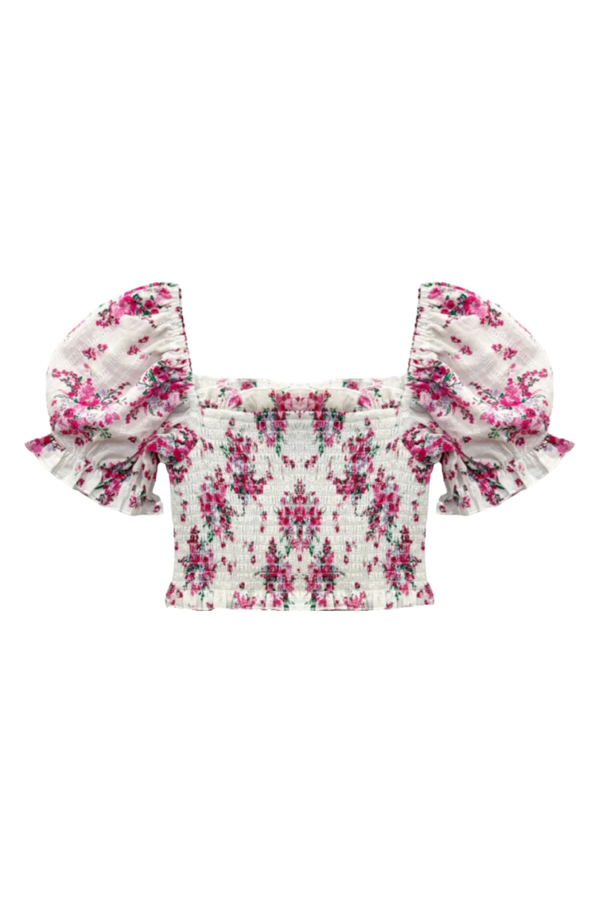 TWEEN MARLEE PRINT PUFF SLEEVE TOP - FINAL SALE