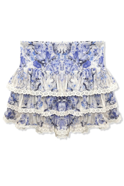 TWEEN MELODY PRINTED DROP WAIST LACE TRIM SKIRT