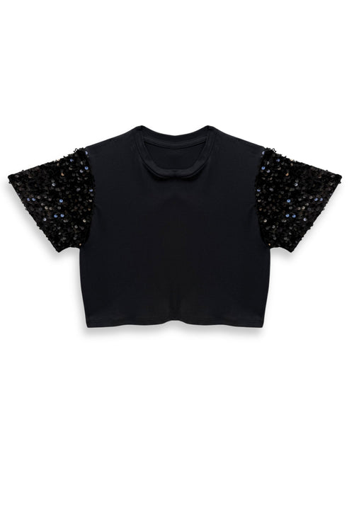 TWEEN MISHA SEQUIN SLEEVE BOXY TEE - FINAL SALE