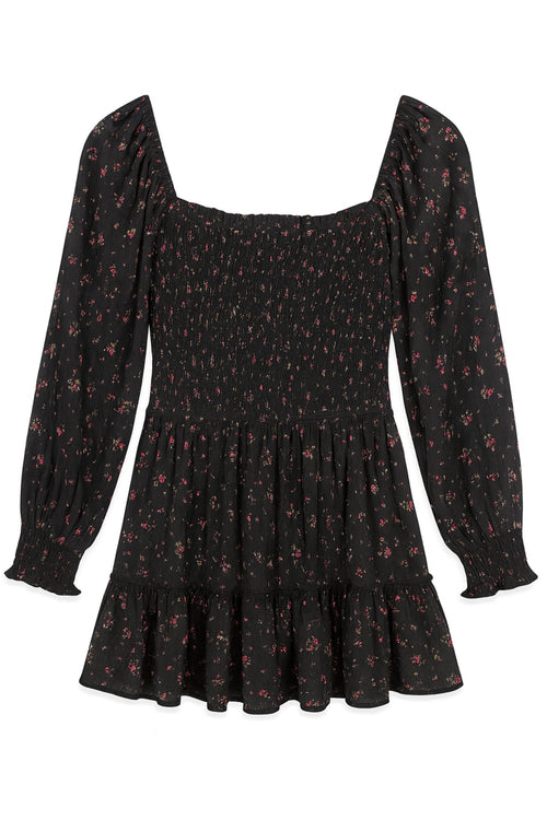 TWEEN MOLLY PRINTED CHALLIS LS DRESS - FINAL SALE