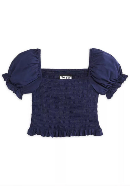 TWEEN MARLEE SOLID PUFF SLEEVE TOP