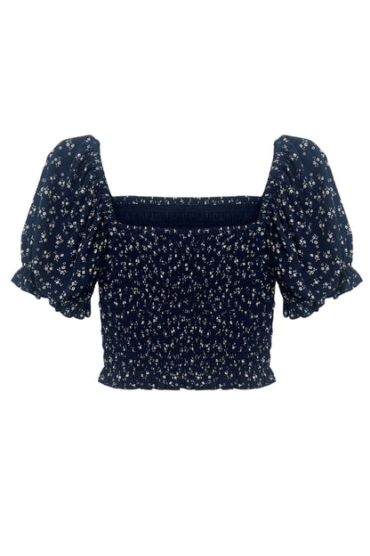 TWEEN MARLEE PRINT PUFF SLEEVE TOP - FINAL SALE