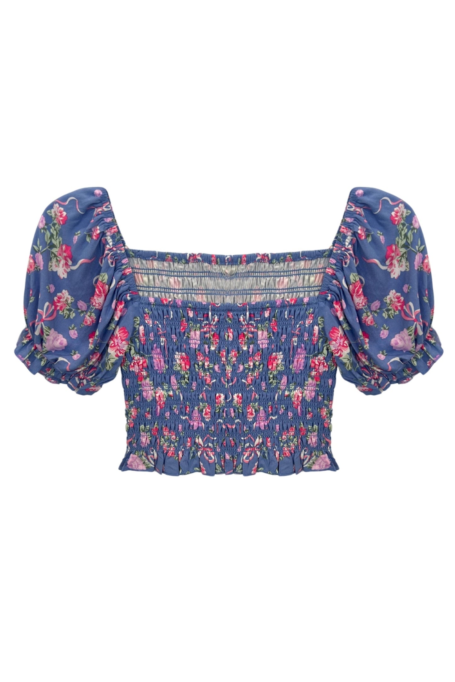 TWEEN MARLEE PRINT PUFF SLEEVE TOP - FINAL SALE