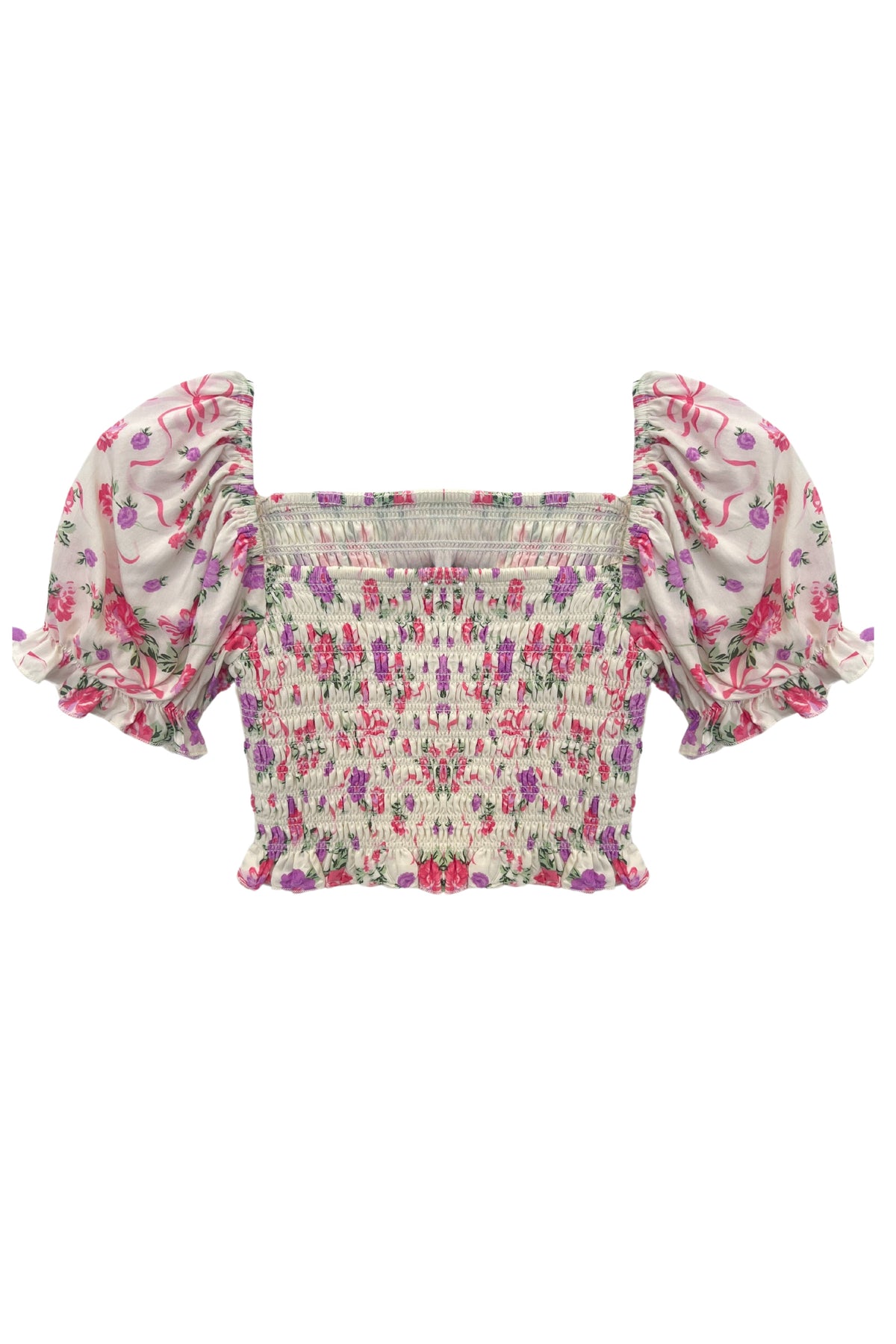 TWEEN MARLEE PRINT PUFF SLEEVE TOP - FINAL SALE