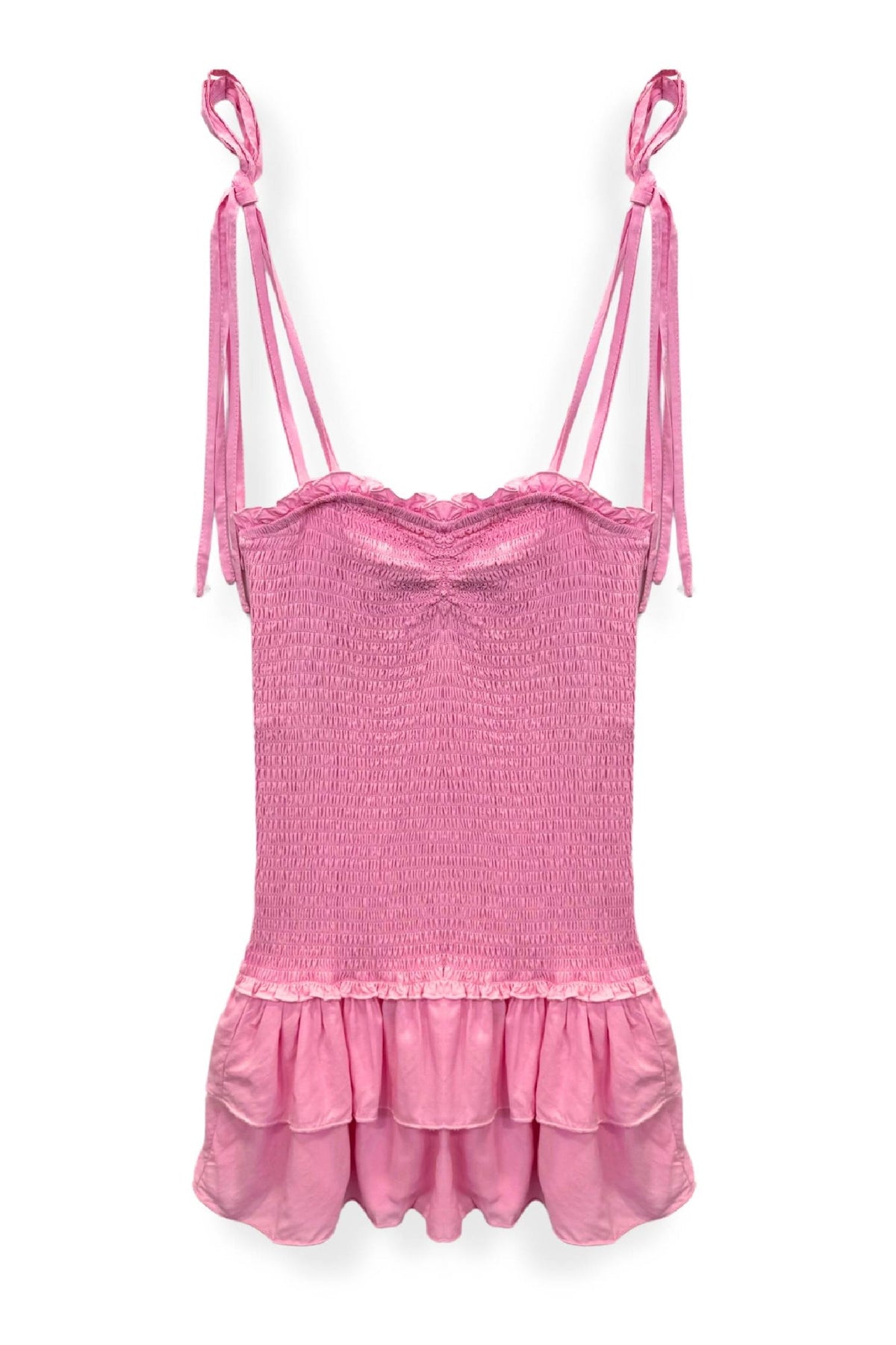 TWEEN MERI SMOCKED DRESS WITH RUFFLE SKIRT