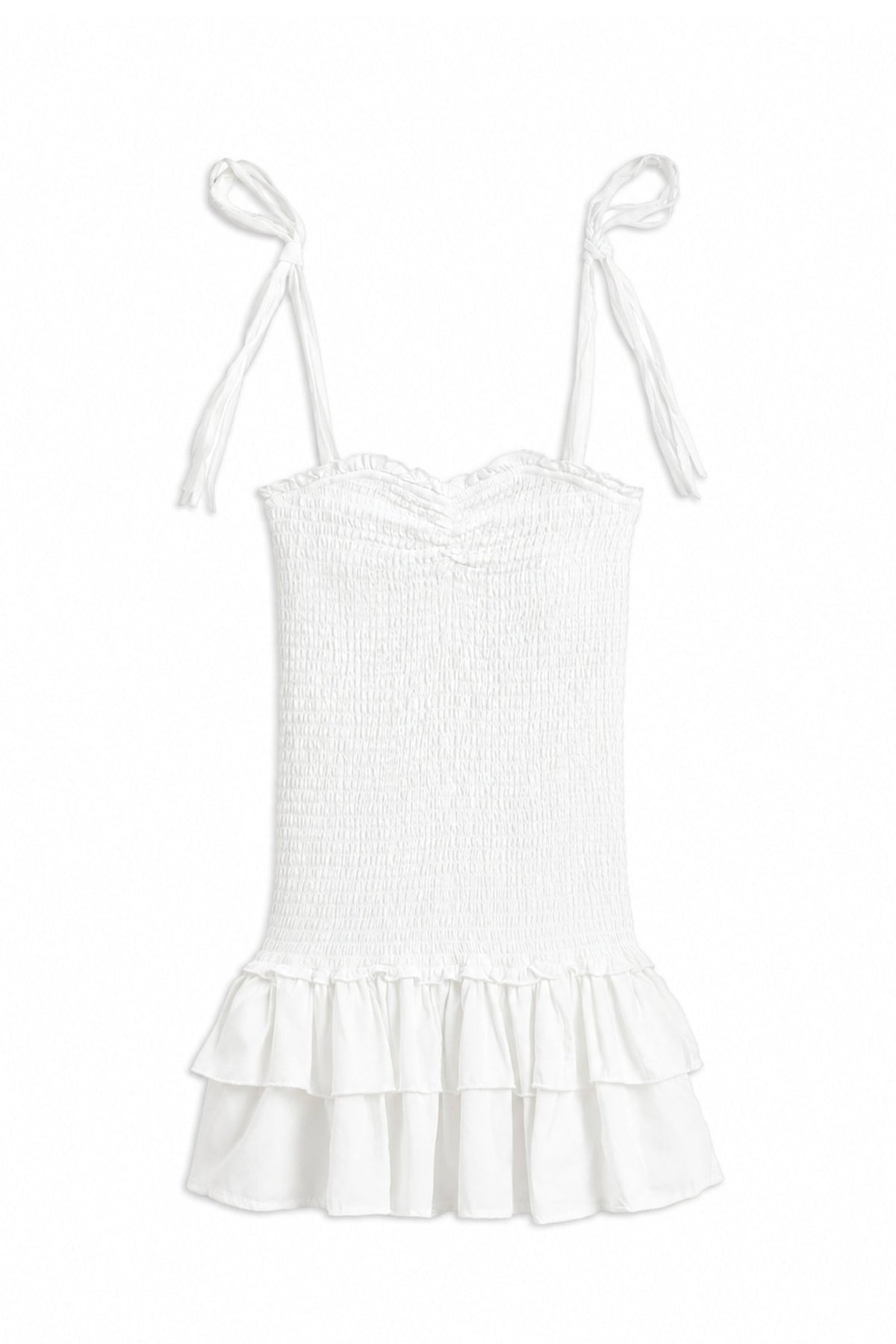 TWEEN MERI SMOCKED DRESS WITH RUFFLE SKIRT