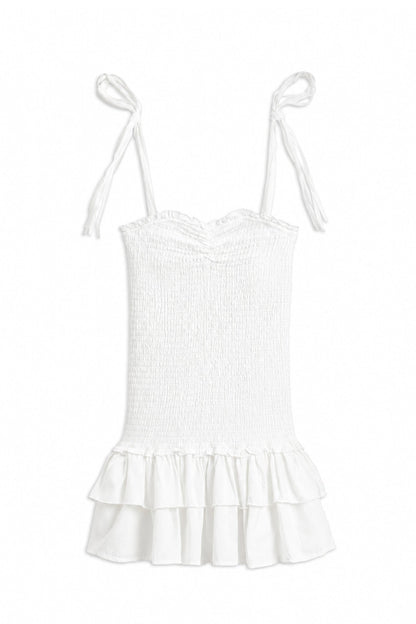 TWEEN MERI SMOCKED DRESS WITH RUFFLE SKIRT