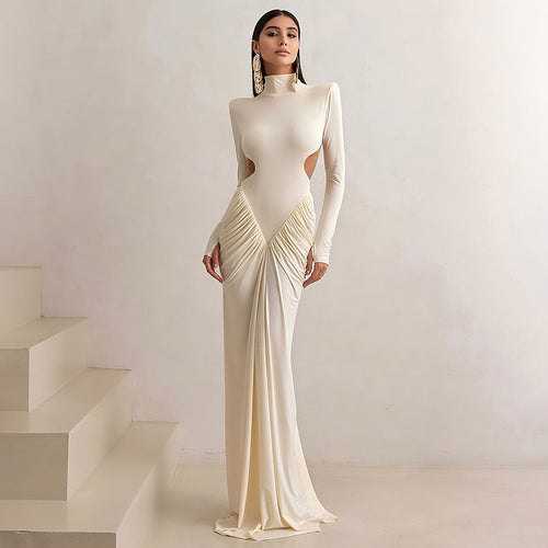 Sexy High Neck Backless Maxi Dress