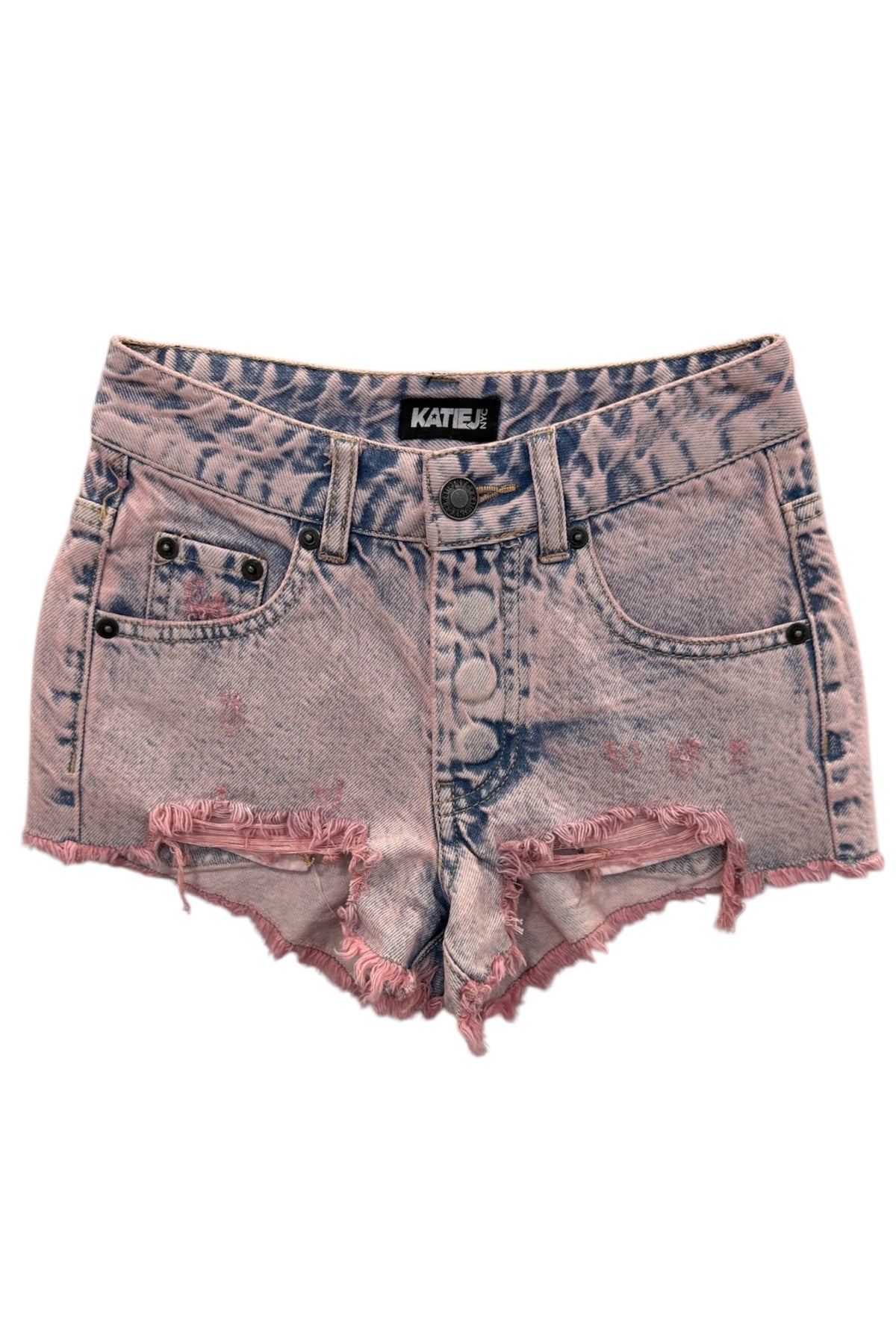 TWEEN ORLANDO DISTRESSED DENIM SHORTS