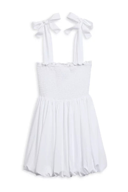 TWEEN PENELOPE SOLID TIE SHOULDER BUBBLE DRESS - FINAL SALE