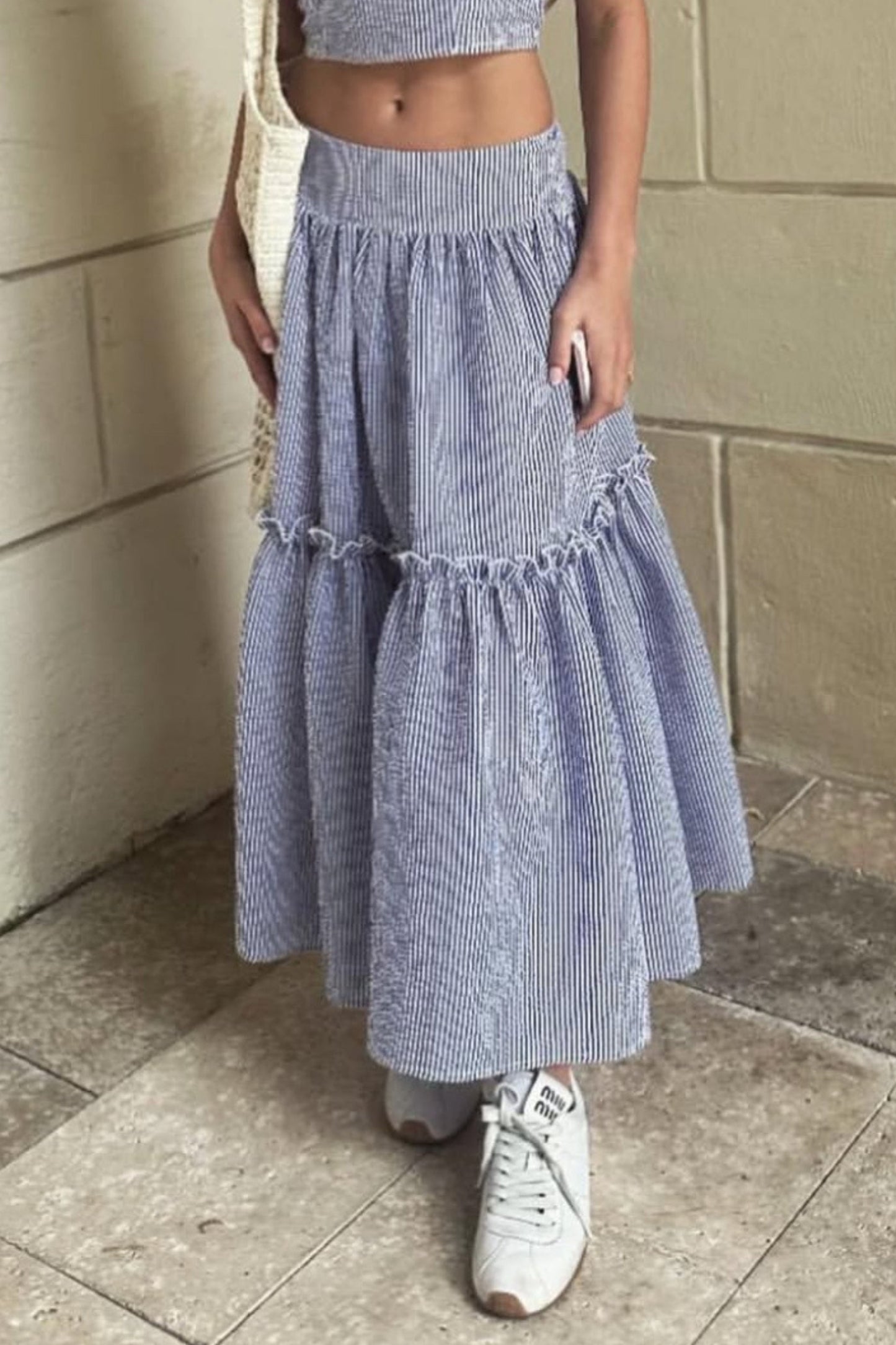 TWEEN PIA STRIPED MAXI SKIRT