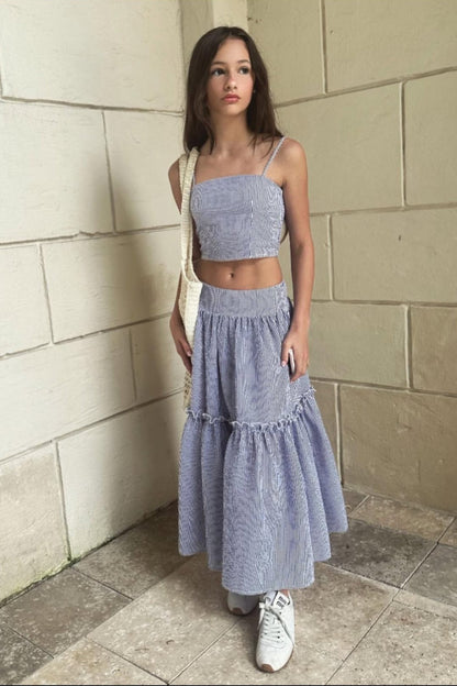 TWEEN PIA STRIPED TUBE TOP