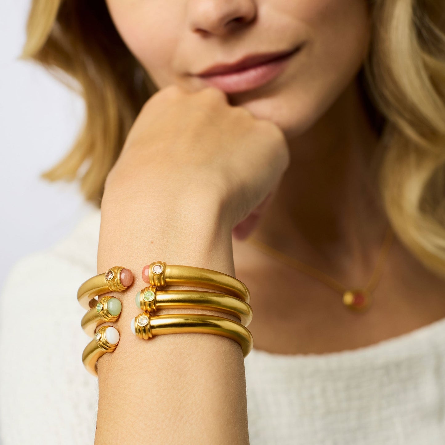 Portofino Demi Cuff - Aqua Jade