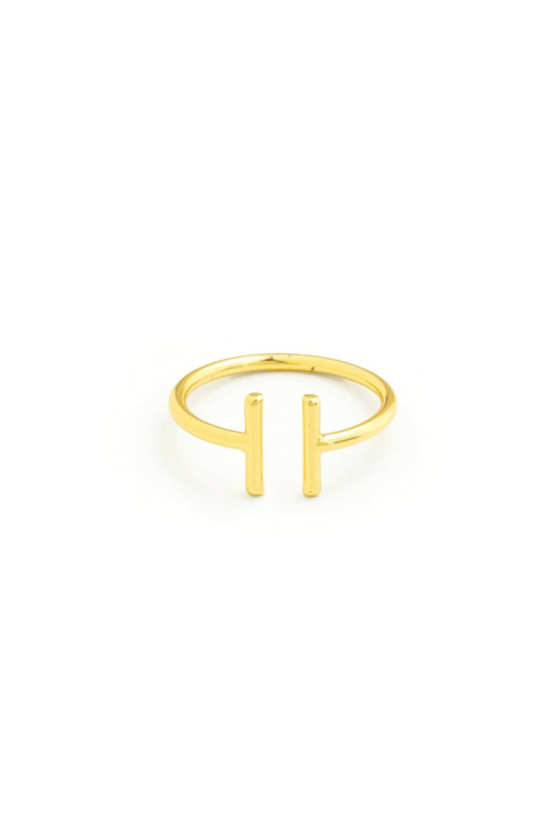 Open Bars Ring - Gold