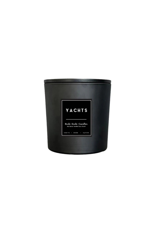 Yachts Black Glass Candle - 55oz