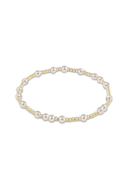 egirl Hope Unwritten 4mm Bead Bracelet - Pearl