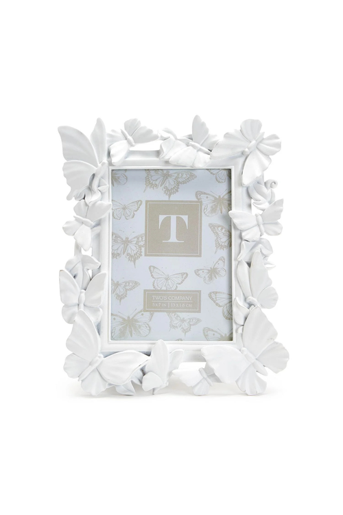 White Butterfly 5x7 Photo Frame
