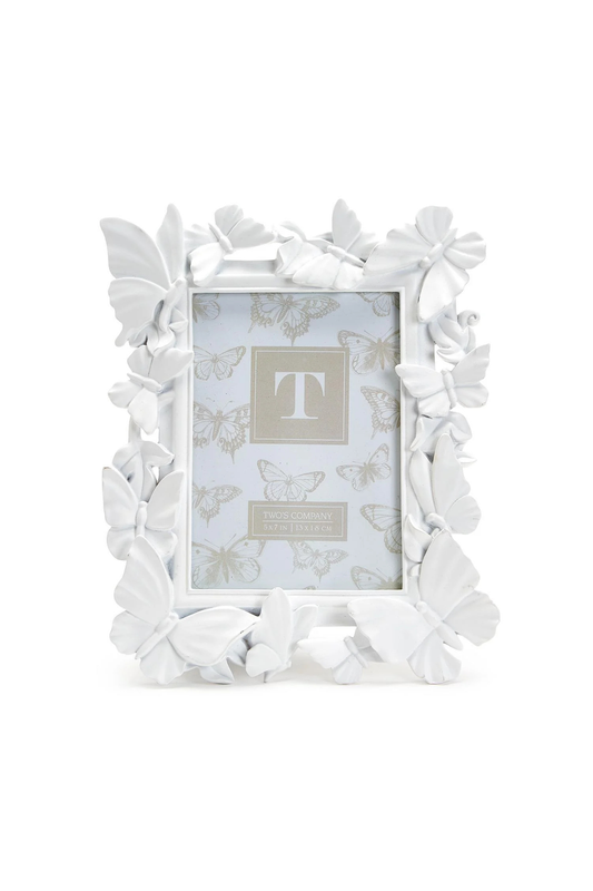 White Butterfly 5x7 Photo Frame