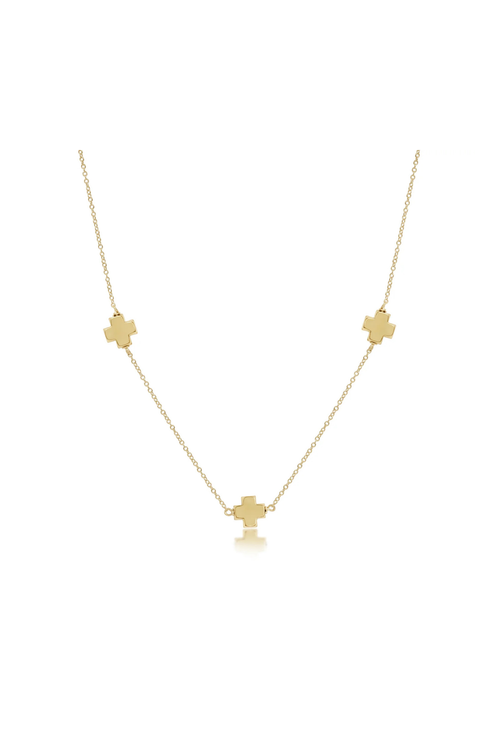 15” Choker Simplicity Chain Gold - Signature Cross Gold