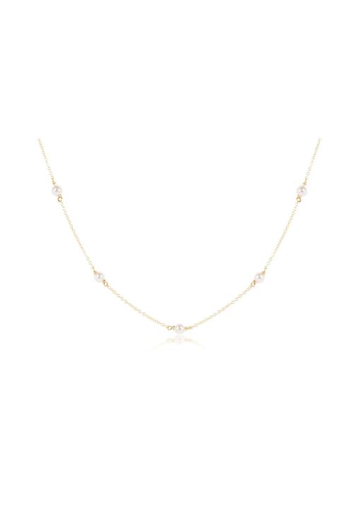 15” Choker Simplicity Chain Gold - Pearl 6mm
