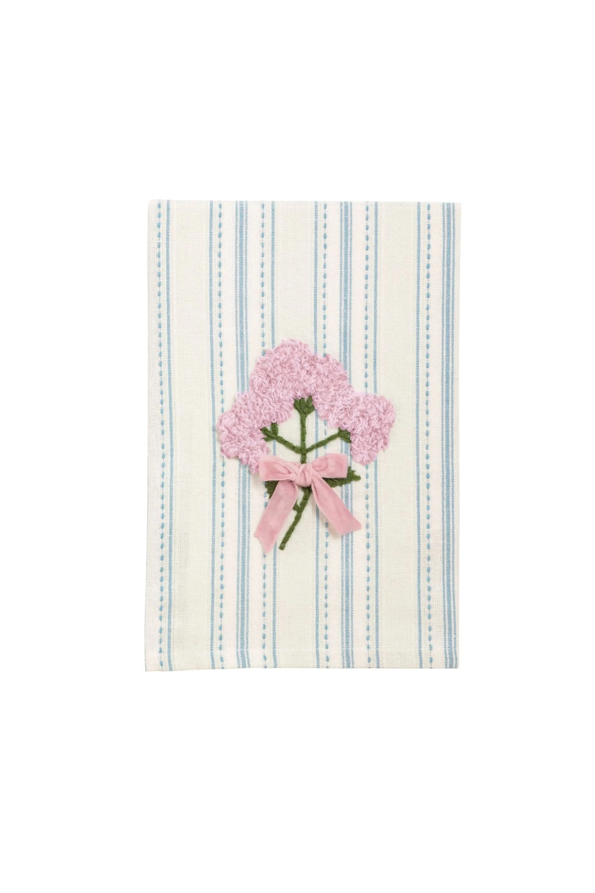 White Flower Embroidery Towel