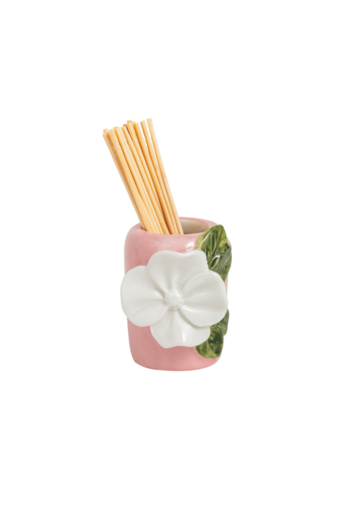 Pink Base Flower Toothpick Caddy Set