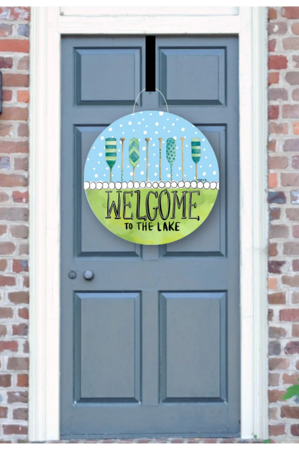 Paddles Welcome to the Lake Door Hanger