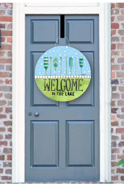 Paddles Welcome to the Lake Door Hanger