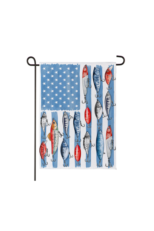 Fishing Life Suede Garden Flag