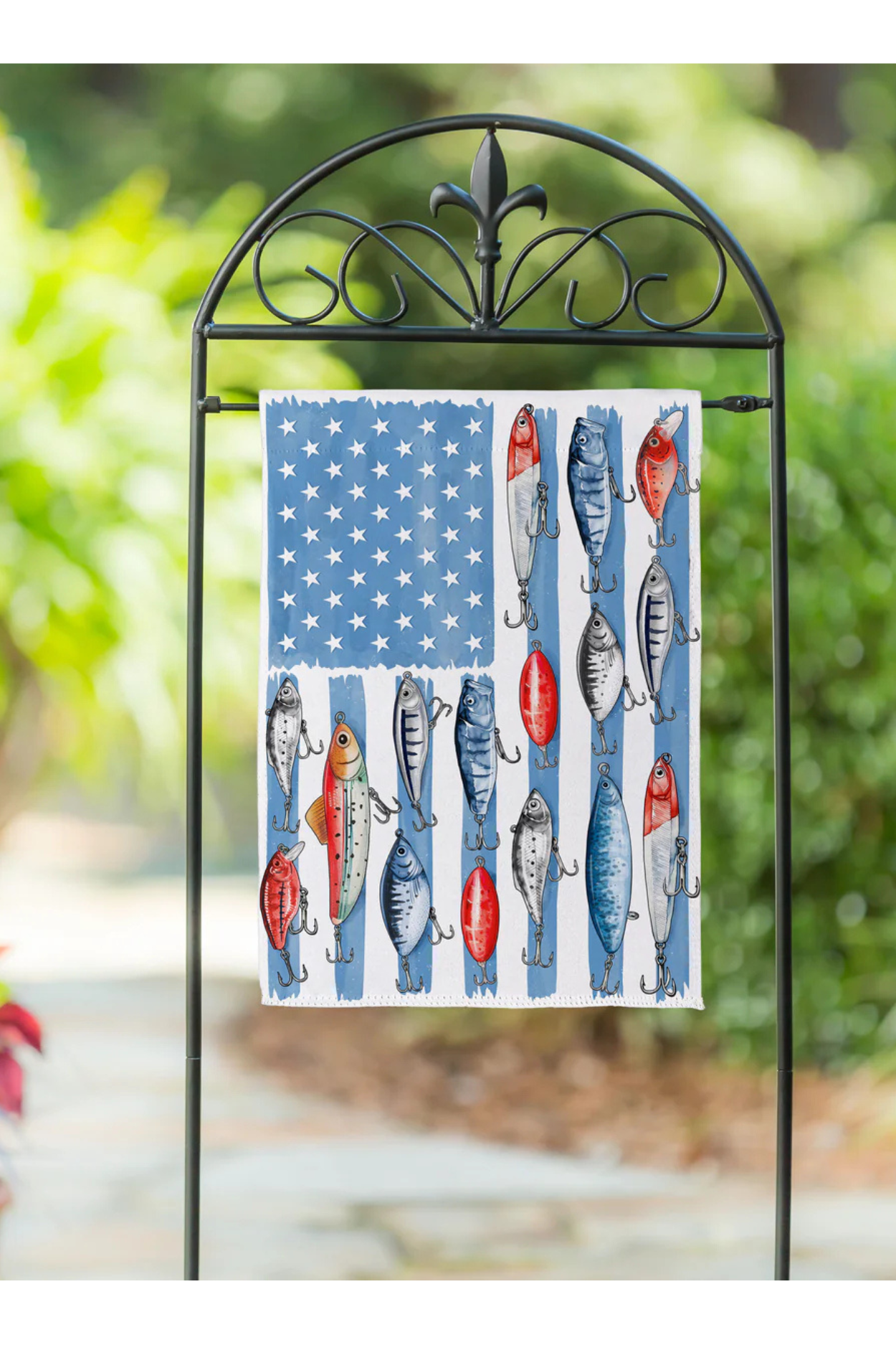 Fishing Life Suede Garden Flag